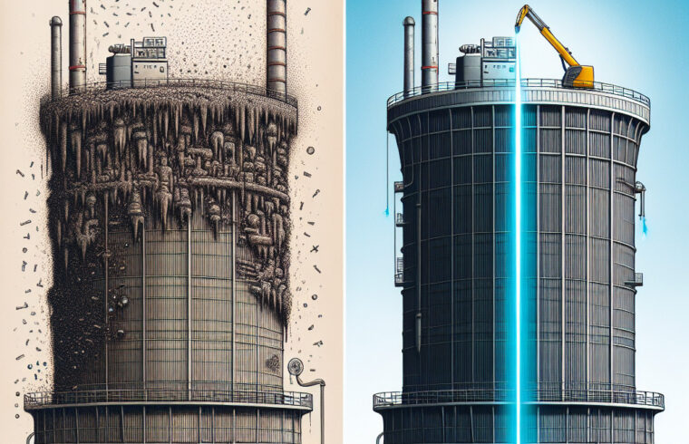 The impact of laser cleaning on the efficiency of cooling towers.